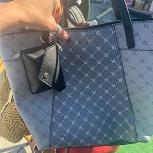 Calvin Klein Monogram Blue and Black Tote